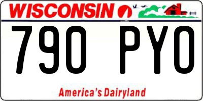 WI license plate 790PYO
