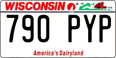 WI license plate 790PYP