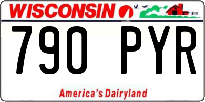 WI license plate 790PYR