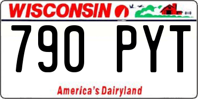 WI license plate 790PYT