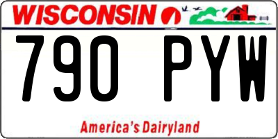 WI license plate 790PYW