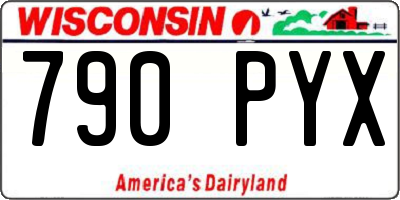 WI license plate 790PYX