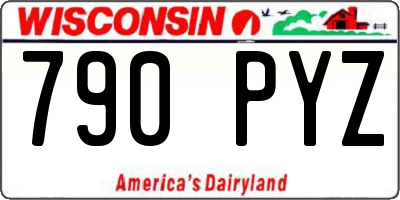 WI license plate 790PYZ