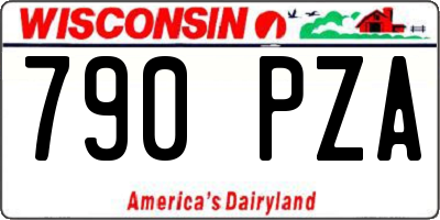 WI license plate 790PZA