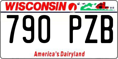 WI license plate 790PZB