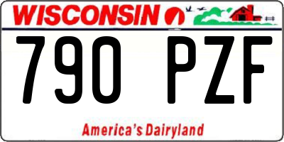 WI license plate 790PZF