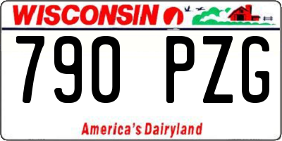 WI license plate 790PZG