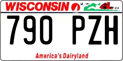 WI license plate 790PZH