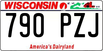 WI license plate 790PZJ