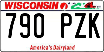 WI license plate 790PZK