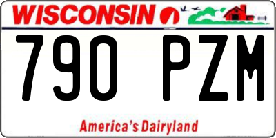 WI license plate 790PZM