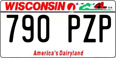WI license plate 790PZP
