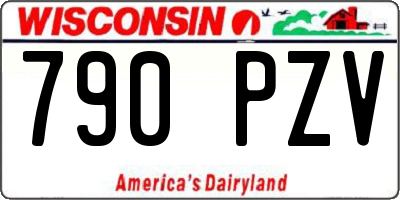 WI license plate 790PZV