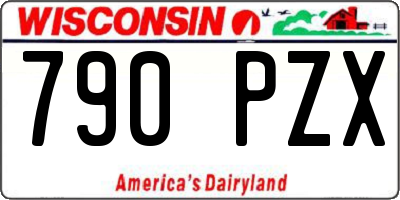 WI license plate 790PZX