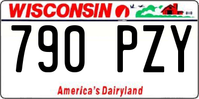 WI license plate 790PZY