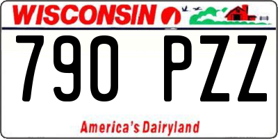 WI license plate 790PZZ