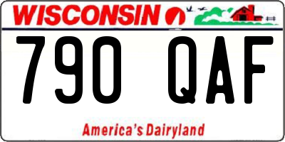 WI license plate 790QAF