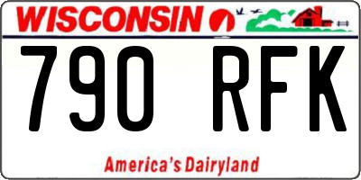 WI license plate 790RFK