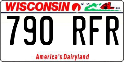 WI license plate 790RFR