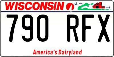 WI license plate 790RFX
