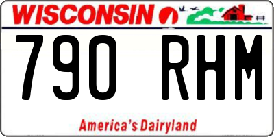 WI license plate 790RHM