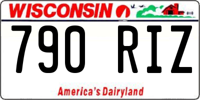 WI license plate 790RIZ