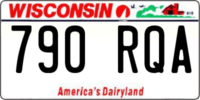 WI license plate 790RQA