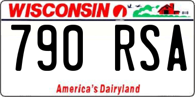 WI license plate 790RSA