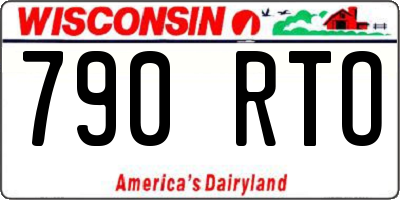 WI license plate 790RTO