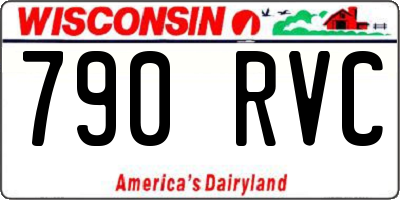 WI license plate 790RVC