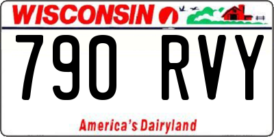 WI license plate 790RVY