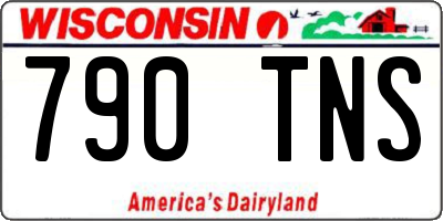 WI license plate 790TNS