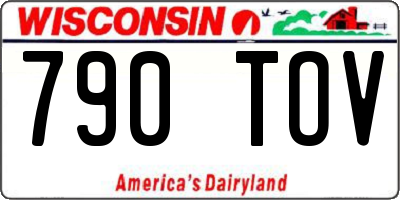 WI license plate 790TOV