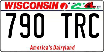 WI license plate 790TRC