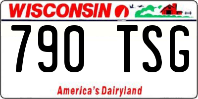 WI license plate 790TSG
