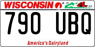 WI license plate 790UBQ