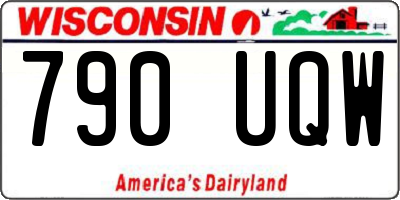 WI license plate 790UQW