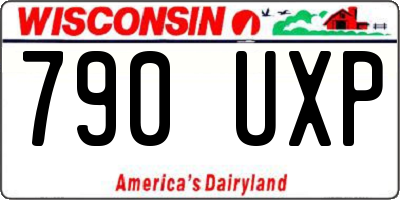 WI license plate 790UXP