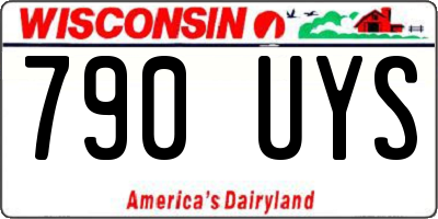 WI license plate 790UYS