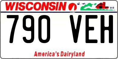 WI license plate 790VEH