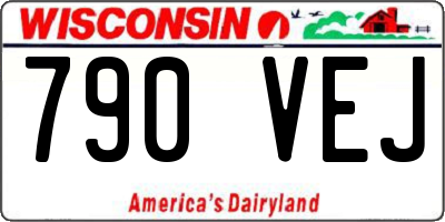 WI license plate 790VEJ