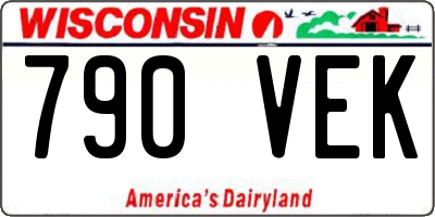 WI license plate 790VEK