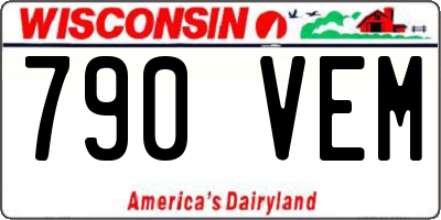 WI license plate 790VEM