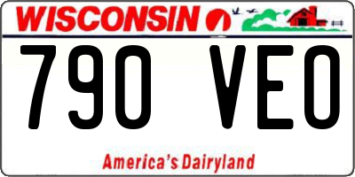 WI license plate 790VEO