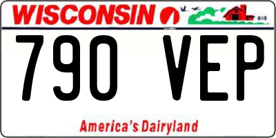 WI license plate 790VEP