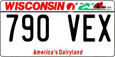 WI license plate 790VEX