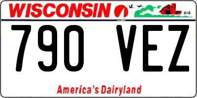 WI license plate 790VEZ