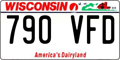 WI license plate 790VFD