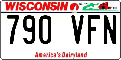 WI license plate 790VFN