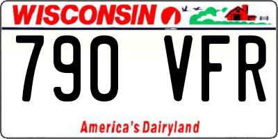 WI license plate 790VFR